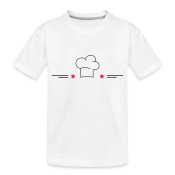 Chef's hat with stars - Kids' Premium Organic T-Shirt - white - Front