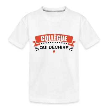 Colleague who rocks - Kids' Premium Organic T-Shirt - white - Front