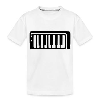 Clavier piano - T-shirt bio Premium Enfant - blanc - Devant