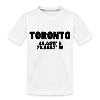 Toronto - Concevoir avec des coordonnées - T-shirt bio Premium Enfant - blanc - Devant