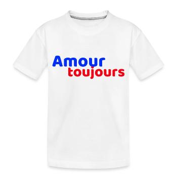 Love Always - Kids' Premium Organic T-Shirt - white - Front