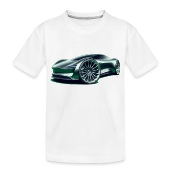 Futuristischer Supersportwagen - Kinder Premium Bio T-Shirt - Weiß - Vorne