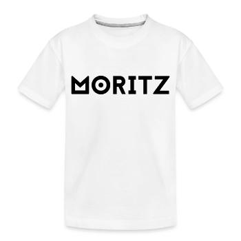 First name Moritz - Kids' Premium Organic T-Shirt - white - Front
