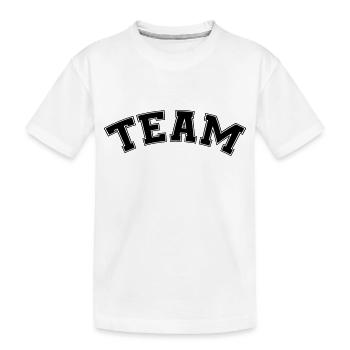 team - Kinder Premium Bio T-Shirt - Weiß - Vorne
