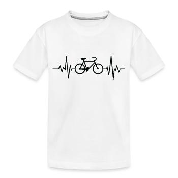 Fréquence Cardiaque Vélo Cycliste - T-shirt bio Premium Enfant - blanc - Devant