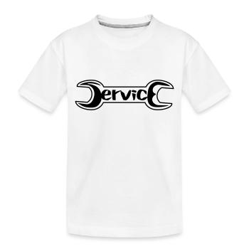 service - Kinder Premium Bio T-Shirt - Weiß - Vorne