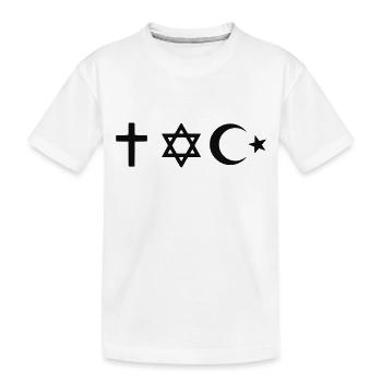 Religion, Islam, Judentum, Gott, Christ - Kinder Premium Bio T-Shirt - Weiß - Vorne