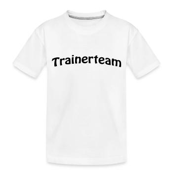 entraîneur, l'écriture d'équipe - T-shirt bio Premium Enfant - blanc - Devant