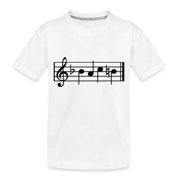 bach - Kinder Premium Bio T-Shirt - Weiß - Vorne