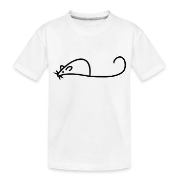 Maus - Kinder Premium Bio T-Shirt - Weiß - Vorne