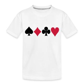 Karten - Poker - Kinder Premium Bio T-Shirt - Weiß - Vorne