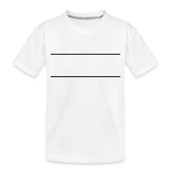 Zwei Striche Linien - Kinder Premium Bio T-Shirt - Weiß - Vorne