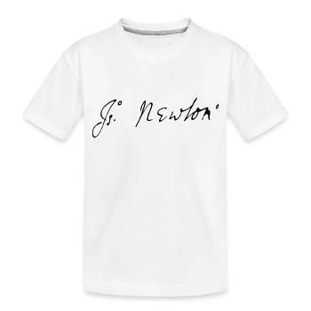 signature Isaac Newton - T-shirt bio Premium Enfant - blanc - Devant