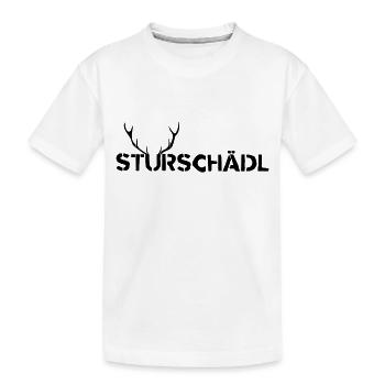 Sturschädl Dickkopf Dialekt Mundart Österreich - Kinder Premium Bio T-Shirt - Weiß - Vorne