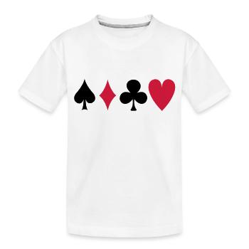 poker - Kinder Premium Bio T-Shirt - Weiß - Vorne