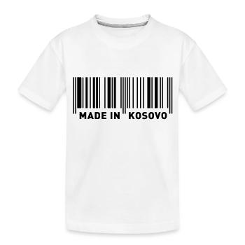 MADE IN KOSOVO - Kinder Premium Bio T-Shirt - Weiß - Vorne