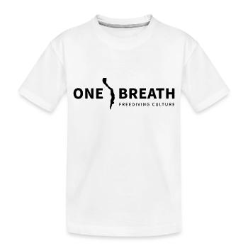 Apnea Freedive - One Breath - Kids' Premium Organic T-Shirt - white - Front