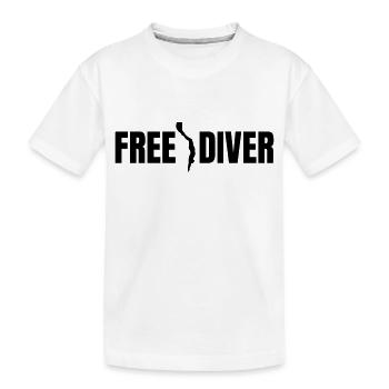 Apnea de buceo - Freediver - Kids' Premium Organic T-Shirt - white - Front