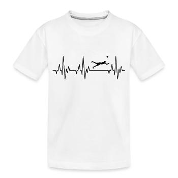 Herzschlag EKG Beach Volleyball Spieler Sport - Kinder Premium Bio T-Shirt - Weiß - Vorne