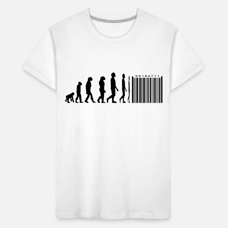 Evolution code à barres T-shirt bio Premium Enfant