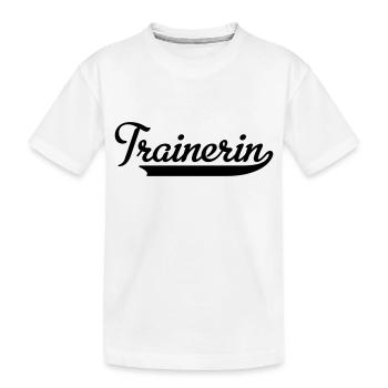 Trainerin - Kinder Premium Bio T-Shirt - Weiß - Vorne