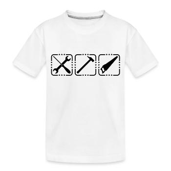 Craftsman Tools Logo Design - T-shirt bio Premium Enfant - blanc - Devant