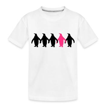 Être différents pingouins amusant motif - T-shirt bio Premium Enfant - blanc - Devant