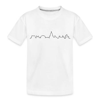 Skyline Mainz - Kinder Premium Bio T-Shirt - Weiß - Vorne