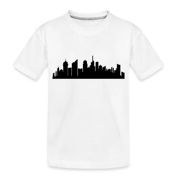 ville métropole silhouette contour capital grand - T-shirt bio Premium Enfant - blanc - Devant