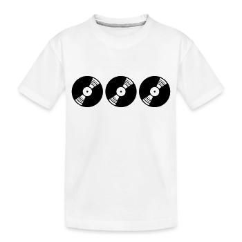 party vinyl colorful series discjockey club music dear - Kids' Premium Organic T-Shirt - white - Front
