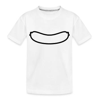Plan de la saucisse - T-shirt bio Premium Enfant - blanc - Devant