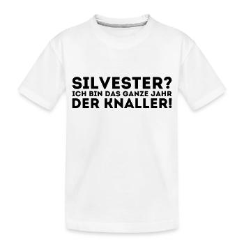 Silvester - Ich bin das ganze Jahr der Knaller - Kinder Premium Bio T-Shirt - Weiß - Vorne