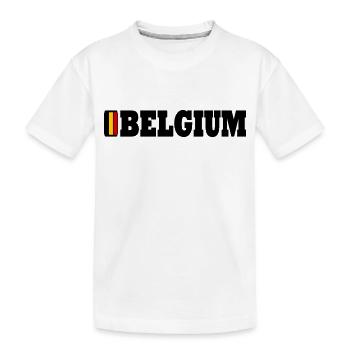 Belgien - Kinder Premium Bio T-Shirt - Weiß - Vorne