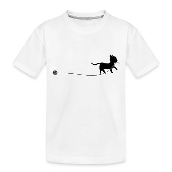 kitten - Kids' Premium Organic T-Shirt - white - Front