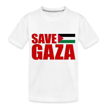 Save gaza - T-shirt bio Premium Enfant - blanc - Devant