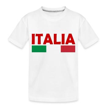 Italien - Kinder Premium Bio T-Shirt - Weiß - Vorne