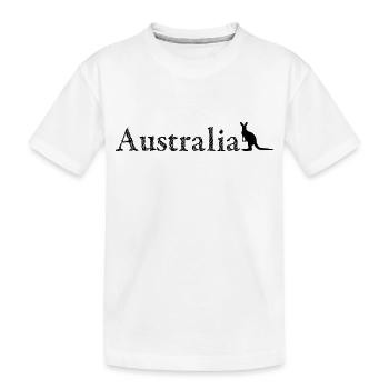 Australia - Kangaroo - Kids' Premium Organic T-Shirt - white - Front