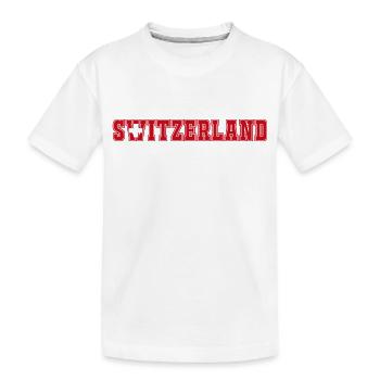 Schweiz - Kinder Premium Bio T-Shirt - Weiß - Vorne