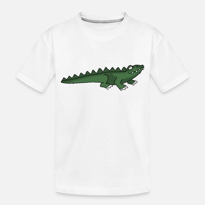 Krokodil - Kinder Premium Bio T-Shirt - Weiß