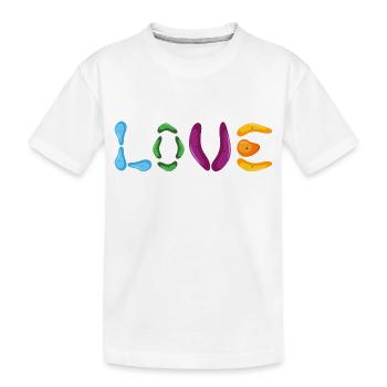 bouldern boulderfelsen freiklettern kletterliebe - Kinder Premium Bio T-Shirt - Weiß - Vorne