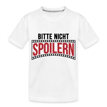 Farben änderbar | Bitte nicht Spoilern - Kinder Premium Bio T-Shirt - Weiß - Vorne