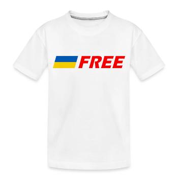 Ukraine - Kinder Premium Bio T-Shirt - Weiß - Vorne