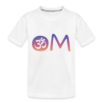 Om - Kinder Premium Bio T-Shirt - Weiß - Vorne