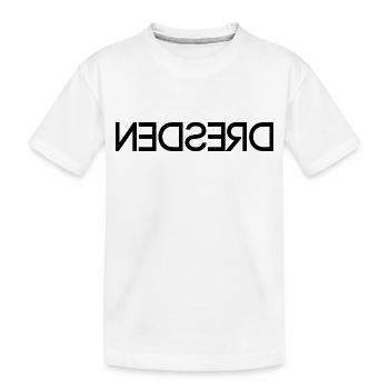 Dresden - seitenverkehrt - Kinder Premium Bio T-Shirt - Weiß - Vorne