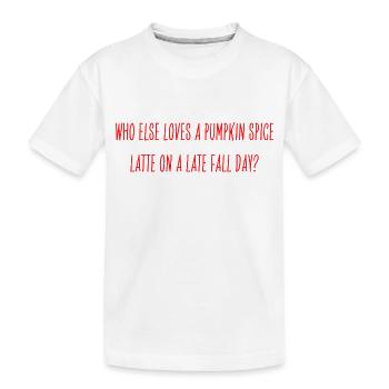 Pumpkin Spice Latte Question - T-shirt bio Premium Enfant - blanc - Devant