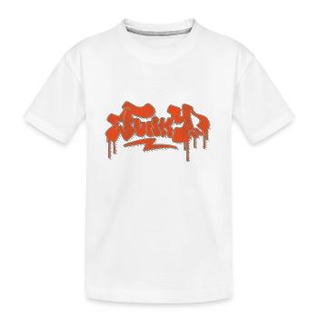 Funky Retro - Kinder Premium Bio T-Shirt - Weiß - Vorne