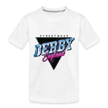 Derby Angleterre UK City Skyline Vintage Rétro - T-shirt bio Premium Enfant - blanc - Devant