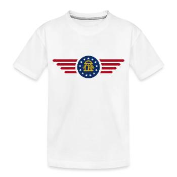 Géorgie États-Unis - T-shirt bio Premium Enfant - blanc - Devant
