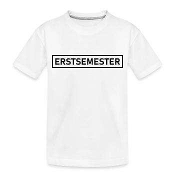 Erstsemester schwarz / Motiv für Ersti / Studenten - Kinder Premium Bio T-Shirt - Weiß - Vorne