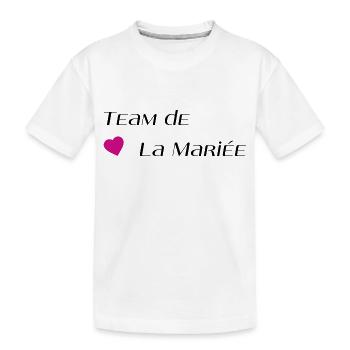 Team de la mariée - T-shirt bio Premium Enfant - blanc - Devant